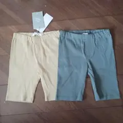 【新品未使用】H&M　オーガニックコットン ハーフパンツ 2枚セット⑦
