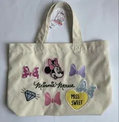 新品　ミニーマウス バッグ キャンバス　トートバック　刺繍