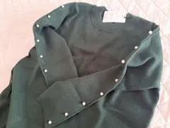 ☆お値下げ☆【タグ付】&LOVE美人を作るパールビジューペプラムニットワンピース