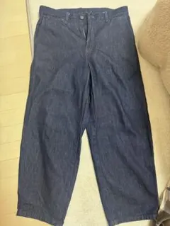 UNIQLO ワイドテーパードジーンズ ダークブルー Mサイズ