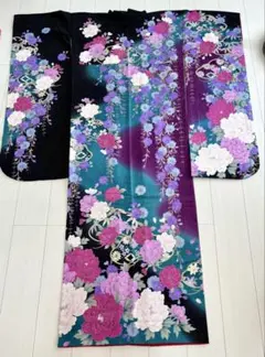 振袖 深緑 正絹美品 - メルカリ