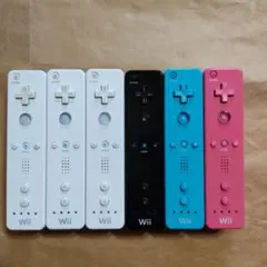 wii リモコン　コントローラー　6個セット　ホワイト　ブルー　ピンク　ブラック
