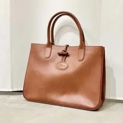 極美品 未使用級 ロンシャン ハンドバッグ ロゾ トートバッグ レザー 男女兼用のサムネイル