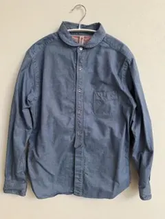 ストーンウォルド ノーリーズ Lパラシュートボタン ダンガリーシャツ ブルー