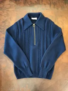 70s Lord Jeff（ロード・ジェフ）ハーフジップ ウールニット タロン