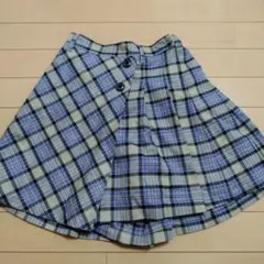 pom ponette junior チェック柄キュロット