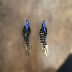 イオッセリアーニ　ピアス　両耳　ブルー　黒のサムネイル