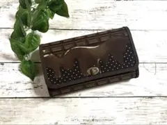 ハンドメイド　長財布　お財布バッグ➕合皮紐付き