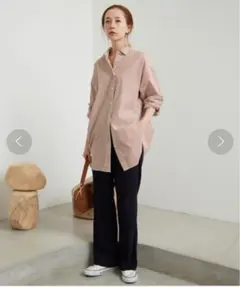 ※最終値下げ※SLOBE IENA ストライプ コットンブロードレギュラーシャツ