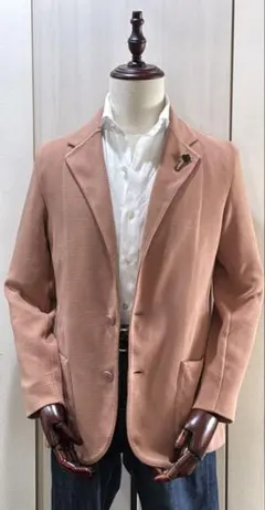 【訳あり】LARDINI ニット ジャケット 44 ブートニエール付のサムネイル