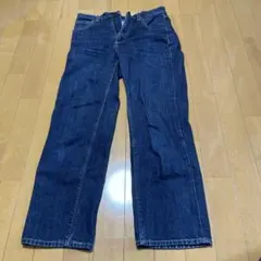 GUダークブルー ストレートデニム ハイウエスト