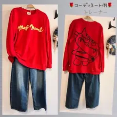 ⭐️ドラッグストアーズ 〈mof manul〉⭐️落書き風ネコプリント　トレーナー