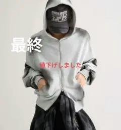 EPNK スプレー ジップパーカー グレー