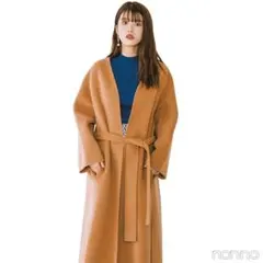 snidelノーカラーロングコート