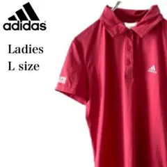 adidas　アディダス　ゴルフ　ポロシャツ　レディース　L　ピンク
