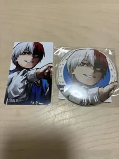 ヒロアカ ジャンプ　新十傑　ジャンプgiga 缶バッジ　キャラカード　轟焦凍