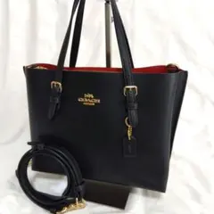 COACH モリー トート 25 ショルダーバッグ 2way ブラック レザー