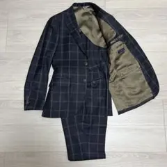 DEFFERENCE ネイビー チェック柄 スーツ