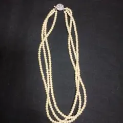多重パールネックレス ★SILVER刻印有り