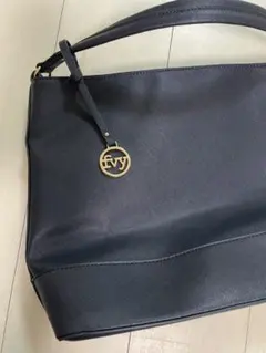 FVY トートバッグ ネイビー ゴールド金具