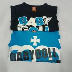 BABYDOLL 長袖カットソー 110cm 青/黒