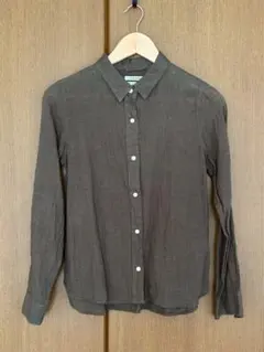 GLOBAL WORK リネンシャツ カーキ Mサイズ