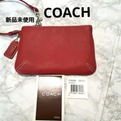 ✨️新品未使用✨️COACH コーチ　ポーチ　レッドのサムネイル
