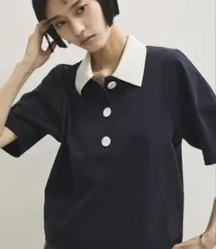 JUMELLE ジュメロ】レイヤードポロTシャツ ネイビー - メルカリ