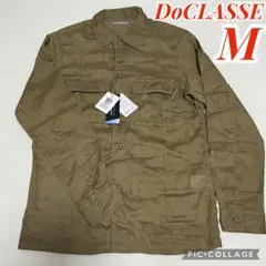【美品】DoCLASSE ドゥクラッセ リネン混 サファリシャツ カーキ M
