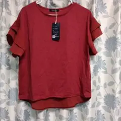 RagOut フリル袖 半袖カットソー レッド Lのサムネイル
