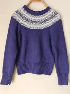 RALPH LAURENパープル ノルディック柄 セーター130相当