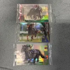 競馬 ウエハースカード ワンダーアキュートオルフェーヴルエコロデュエル3枚セット