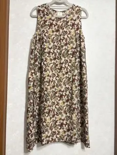 美品　Non Mollare 花柄ノースリーブワンピース約