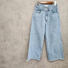ZARA ザラ　ワイドレッグデニムパンツ　XS レディース