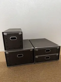 無印良品　ダークグレー 収納ボックス 3個セット