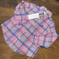 Ralph Lauren チェック柄 シャツ　ピンク　90㎝　24M