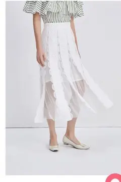 白パネルレーススカート☆フレイアイディー グレースZARAランバンルシェル