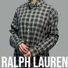 【人気】Ralph Lauren ラルフローレン長袖 BDシャツ メンズ XL