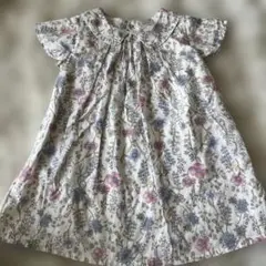 petit main 花柄ワンピース 90