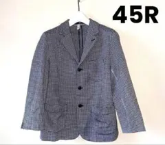【美品/クリーニング済】45R 千鳥格子 コットンジャケットのサムネイル