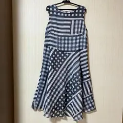 UNTITLED　ワンピース　ブルーグレー系　ノースリーブ　美品