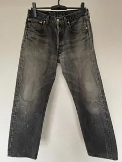 Levi's 501 後染め　ブラック　W32L30　色落ち
