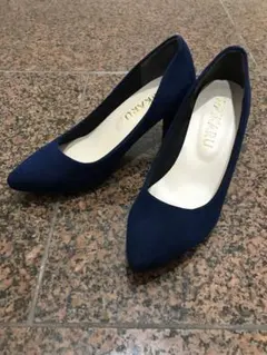 WA！KARU ポイントトゥパンプス　ネイビー