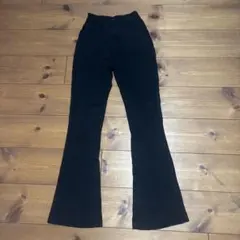 W.W studio レディース ブラック フレアパンツ