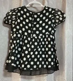 ら*ん様 メゾピアノ　水玉模様 半袖ワンピース　110