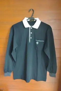 ROSSO CAVALLI 黒 長袖ポロシャツ