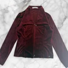 00s ベルベット ジップアップ ベロア ボルドー フェアリーグランジ