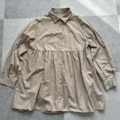 GU ベージュ シャツ・ブラウス Mサイズ