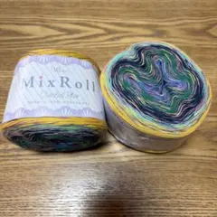 毛糸＊ウイスター　ミックスロール　クロッシェ　プラス　B 2玉＊手編み＊ニット