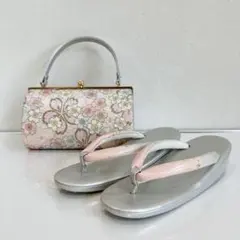 2/15までの出品★ 和装用草履バッグ　ピンクレース　卒業式にもおすすめ